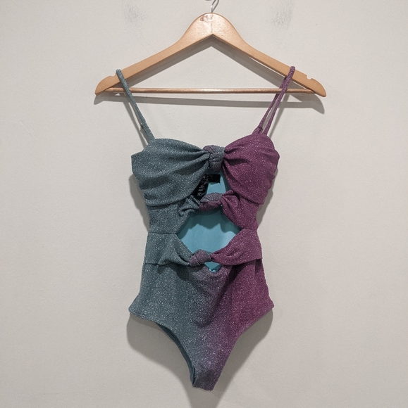 Beach Riot NWT Karla Sparkly Ombre Swimsuit - Picture 3 of 13